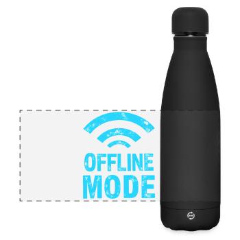 Enfin dans la zone morte – mode hors ligne - Gourde isotherme panoramique mate 500 ml - noir - Devant