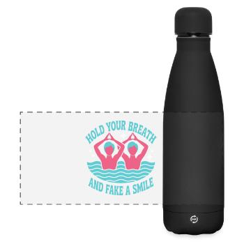 Synchronschwimmen Kunstschwimmen Wassersport - Matte Panorama Isolierflasche 500 ml - Schwarz - Vorne