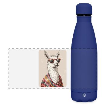 lama - Matte Panoramic Thermal Bottle 500 ml - dark blue  - Front