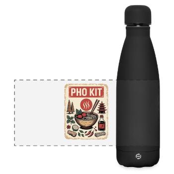 PHO KIT Vietnamesische Pho Nudelsuppe - Matte Panorama Isolierflasche 500 ml - Schwarz - Vorne
