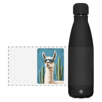 lama - Matte Panoramic Thermal Bottle 500 ml - black - Front