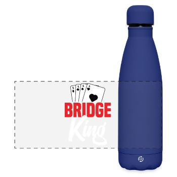 Roi du pont - Gourde isotherme panoramique mate 500 ml - bleu foncé  - Devant