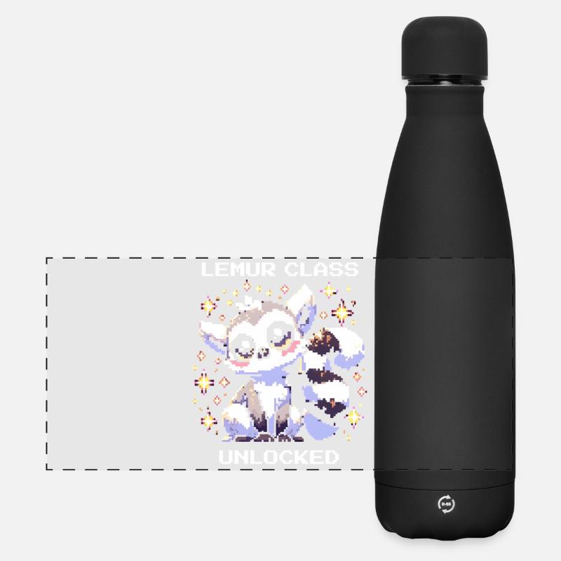 Lemur Class Unlocked | RPG, Leveling - Matte Panoramic Thermal Bottle 500 ml - black