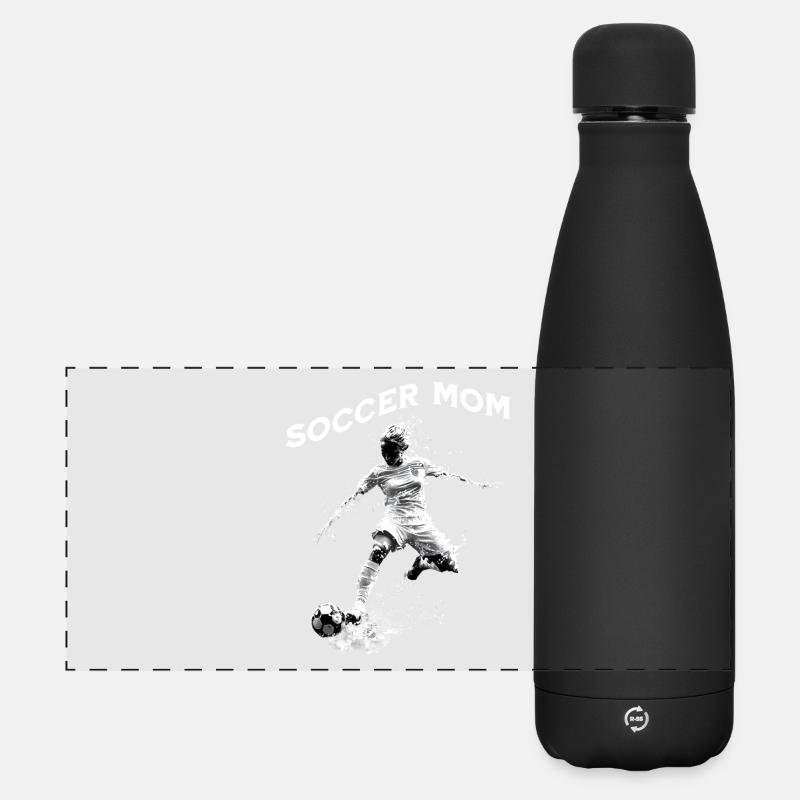 Soccer Mom Fußball Design - Matte Panoramic Thermal Bottle 500 ml - black