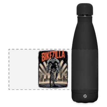 Bikezilla – Retro Monster Bike 1950s Poster - Matte Panoramic Thermal Bottle 500 ml - black - Front