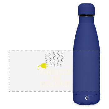 Apprenti électricien, étudiant dans le métier d’électricien - Gourde isotherme panoramique mate 500 ml - bleu foncé  - Devant