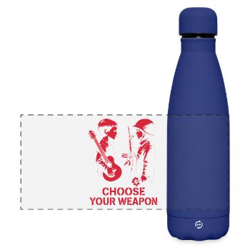 Choisissez votre arme – La paix au lieu de la guerre - Gourde isotherme panoramique mate 500 ml - bleu foncé  - Devant