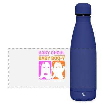 Halloween Gender Reveal - Matte Panorama Isolierflasche 500 ml - Dunkelblau  - Vorne