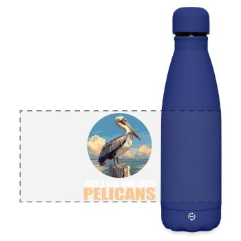 Pélicans Pélican - Gourde isotherme panoramique mate 500 ml - bleu foncé  - Devant