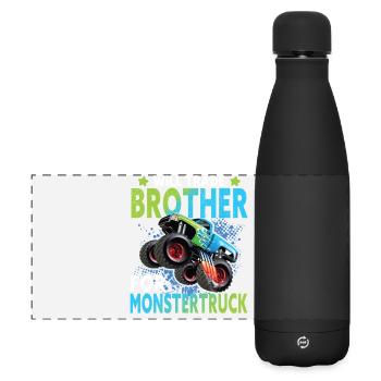 Monstertruck - Matte Panorama Isolierflasche 500 ml - Schwarz - Vorne