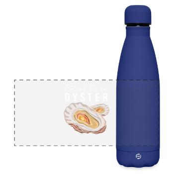 Austern - Matte Panorama Isolierflasche 500 ml - Dunkelblau  - Vorne