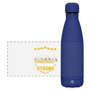 Militär Mechaniker Honor Built Battle Tested - Matte Panorama Isolierflasche 500 ml - Dunkelblau  - Vorne