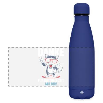 Danke Für Die Tolle Zeit Mit Dir - Matte Panorama Isolierflasche 500 ml - Dunkelblau  - Vorne