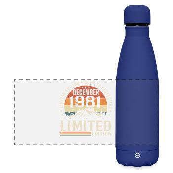 Dezember 1981 - Matte Panorama Isolierflasche 500 ml - Dunkelblau  - Vorne