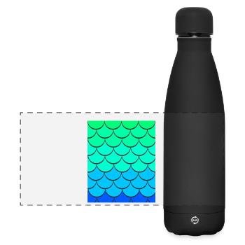 Fish Scale Belly Costume Funny Lazy DIY Costume - Matte Panoramic Thermal Bottle 500 ml - black - Front