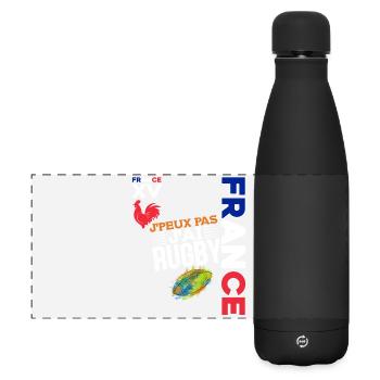 Je Peux Pas J'ai Rugby Passion Joueur de Rugby - Gourde isotherme panoramique mate 500 ml - noir - Devant