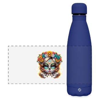 La Catrina - Matte Panorama Isolierflasche 500 ml - Dunkelblau  - Vorne