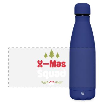 Escouade de Noël - Gourde isotherme panoramique mate 500 ml - bleu foncé  - Devant