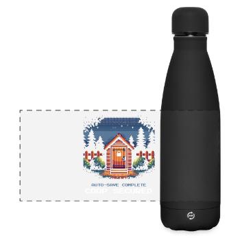Enregistrement automatique terminé | Stable sécurisé - Gourde isotherme panoramique mate 500 ml - noir - Devant