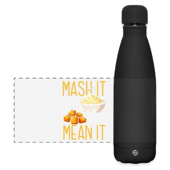 Taters Over Haters Kartoffel - Matte Panorama Isolierflasche 500 ml - Schwarz - Vorne