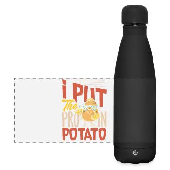 Taters Over Haters Kartoffel - Matte Panorama Isolierflasche 500 ml - Schwarz - Vorne