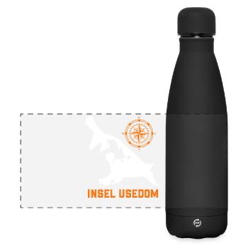 Île USEDOM MER BALTIQUE Vacances Phare Drôle - Gourde isotherme panoramique mate 500 ml - noir - Devant