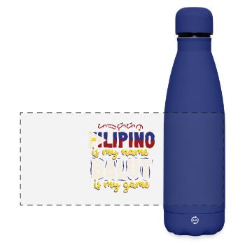 Balut Philippines Filipino est mon nom - Gourde isotherme panoramique mate 500 ml - bleu foncé  - Devant
