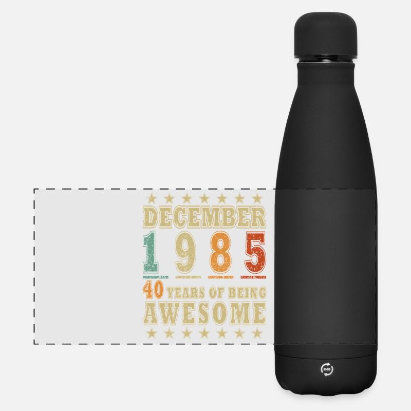Cadeau d’anniversaire de décembre 1985 - Gourde isotherme panoramique mate 500 ml - noir