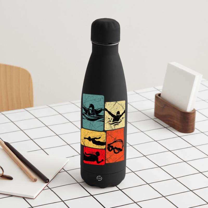 Vintage Float Silhouettes Pattern Matte Panoramic Thermal Bottle 500 ml