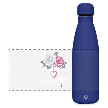 Dark Romance Booktok Yes, Daddy - Matte Panorama Isolierflasche 500 ml - Dunkelblau  - Vorne