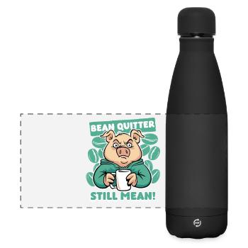 Kaffeeentzug Koffeinfrei Ex-Kaffeetrinker - Matte Panorama Isolierflasche 500 ml - Schwarz - Vorne