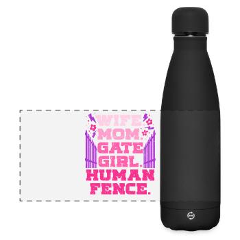 Wife of a farmer Mother - Matte Panoramic Thermal Bottle 500 ml - black - Front