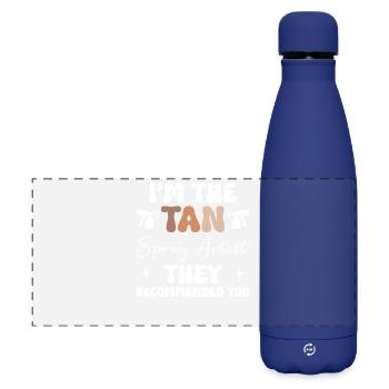 Spraybräunungstechniker, Bräunungskünstlerin, Sprühbräunungstechniker. - Matte Panorama Isolierflasche 500 ml - Dunkelblau  - Vorne