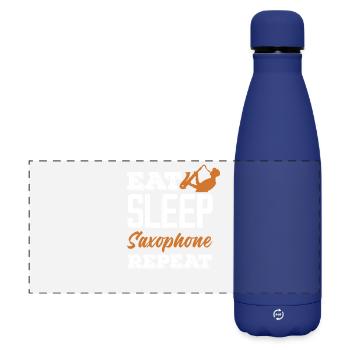 Membre du groupe de répétition du saxophone Eat Sleep Jazz - Gourde isotherme panoramique mate 500 ml - bleu foncé  - Devant