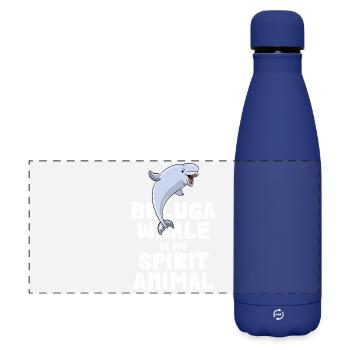 Beluga Geisttier Druck - Gourde isotherme panoramique mate 500 ml - bleu foncé  - Devant