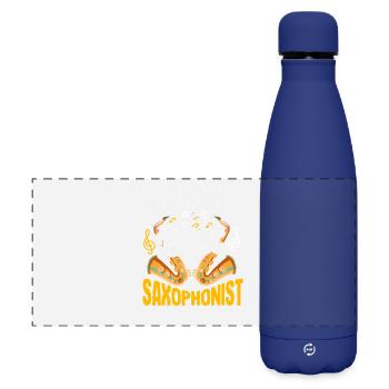 Saxophoniste Joueur de saxophon Passionné de jazz - Gourde isotherme panoramique mate 500 ml - bleu foncé  - Devant