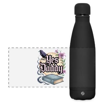 Dark Romance Booktok Yes, Daddy - Matte Panorama Isolierflasche 500 ml - Schwarz - Vorne