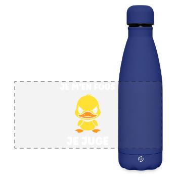 Canard Rebelle Je Juge - Gourde isotherme panoramique mate 500 ml - bleu foncé  - Devant
