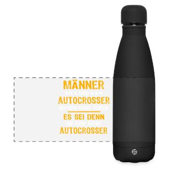 Autocrosser Autocross - Matte Panoramic Thermal Bottle 500 ml - black - Front