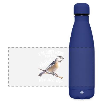  Chickadee Lover Birdwatching Bird House Birder - Matte Panoramic Thermal Bottle 500 ml - dark blue  - Front