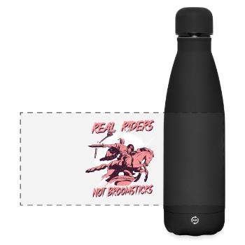 Anti Hobby Horsing - Matte Panorama Isolierflasche 500 ml - Schwarz - Vorne