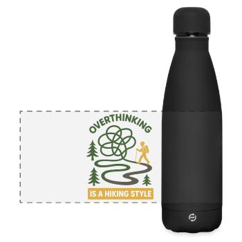 Remise à zéro mentale, Forest Walk Overthinker - Gourde isotherme panoramique mate 500 ml - noir - Devant
