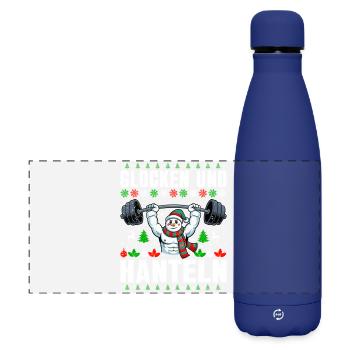 Noël CLOCHES ET HALTÈRES Fun - Gourde isotherme panoramique mate 500 ml - bleu foncé  - Devant