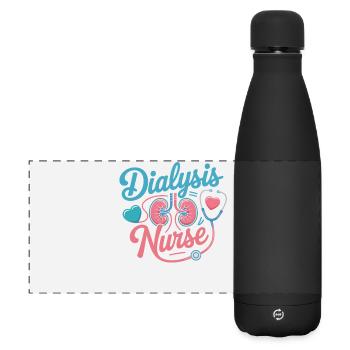 Dialysis Nurse Motive - Kidney Care - Matte Panoramic Thermal Bottle 500 ml - black - Front