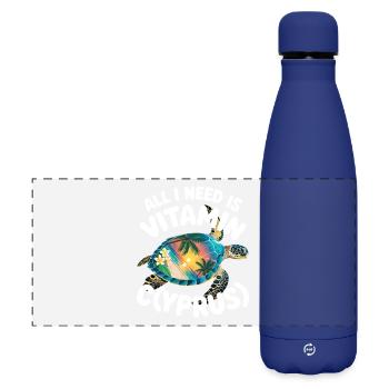 Chypre Tout ce dont j’ai besoin, c’est de vitamines Chypre Drapeau chypriote - Gourde isotherme panoramique mate 500 ml - bleu foncé  - Devant