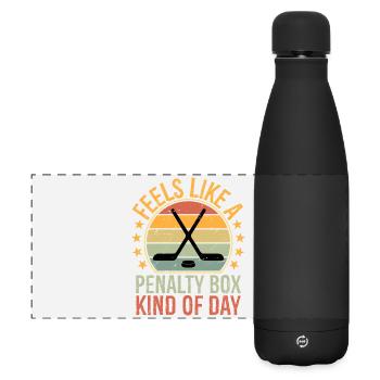 On dirait une journée de barrage de pénalité, hockey drôle - Gourde isotherme panoramique mate 500 ml - noir - Devant