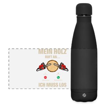lumberjack - Matte Panoramic Thermal Bottle 500 ml - black - Front