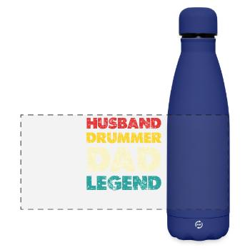 Husband Dad Legend Tee - Matte Panorama Isolierflasche 500 ml - Dunkelblau  - Vorne
