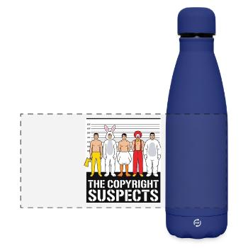 Die Urheberrechtsverdächtigen - Matte Panorama Isolierflasche 500 ml - Dunkelblau  - Vorne