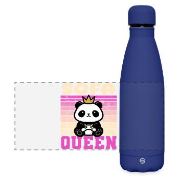 Zocken Frau - Matte Panorama Isolierflasche 500 ml - Dunkelblau  - Vorne